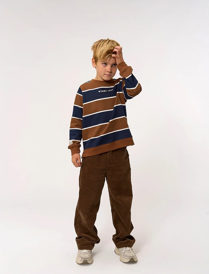 The New - TNPierno Sweatshirt - dressipluusid - toffee striped - 5