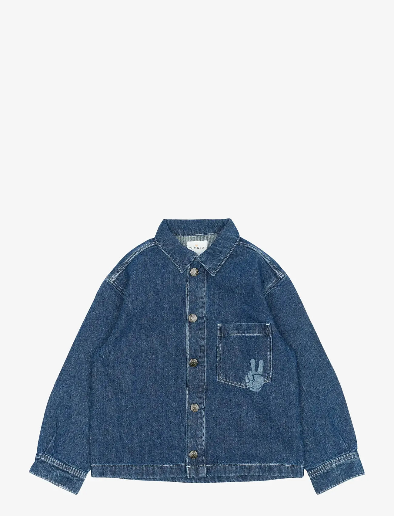 The New - TNParks OS Denim Overshirt - langärmlige hemden - blue denim - 0