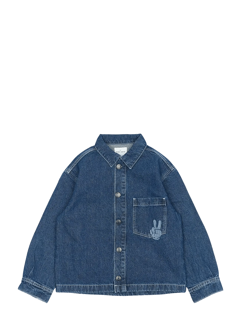 The New - TNParks OS Denim Overshirt - langärmlige hemden - blue denim - 0