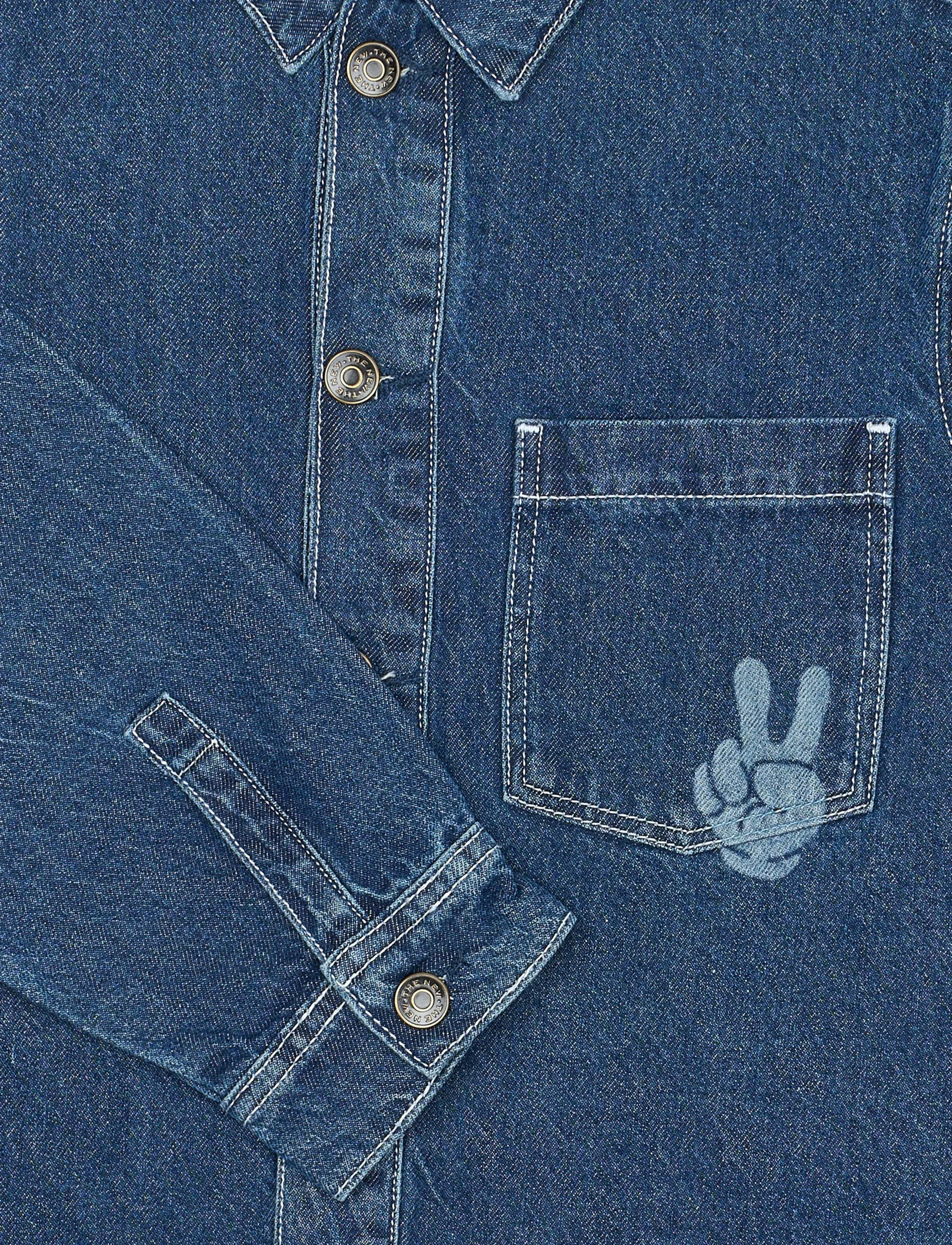 The New - TNParks OS Denim Overshirt - långärmade skjortor - blue denim - 2