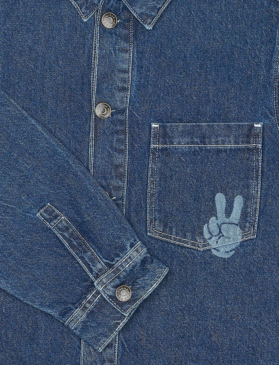 The New - TNParks OS Denim Overshirt - långärmade skjortor - blue denim - 2