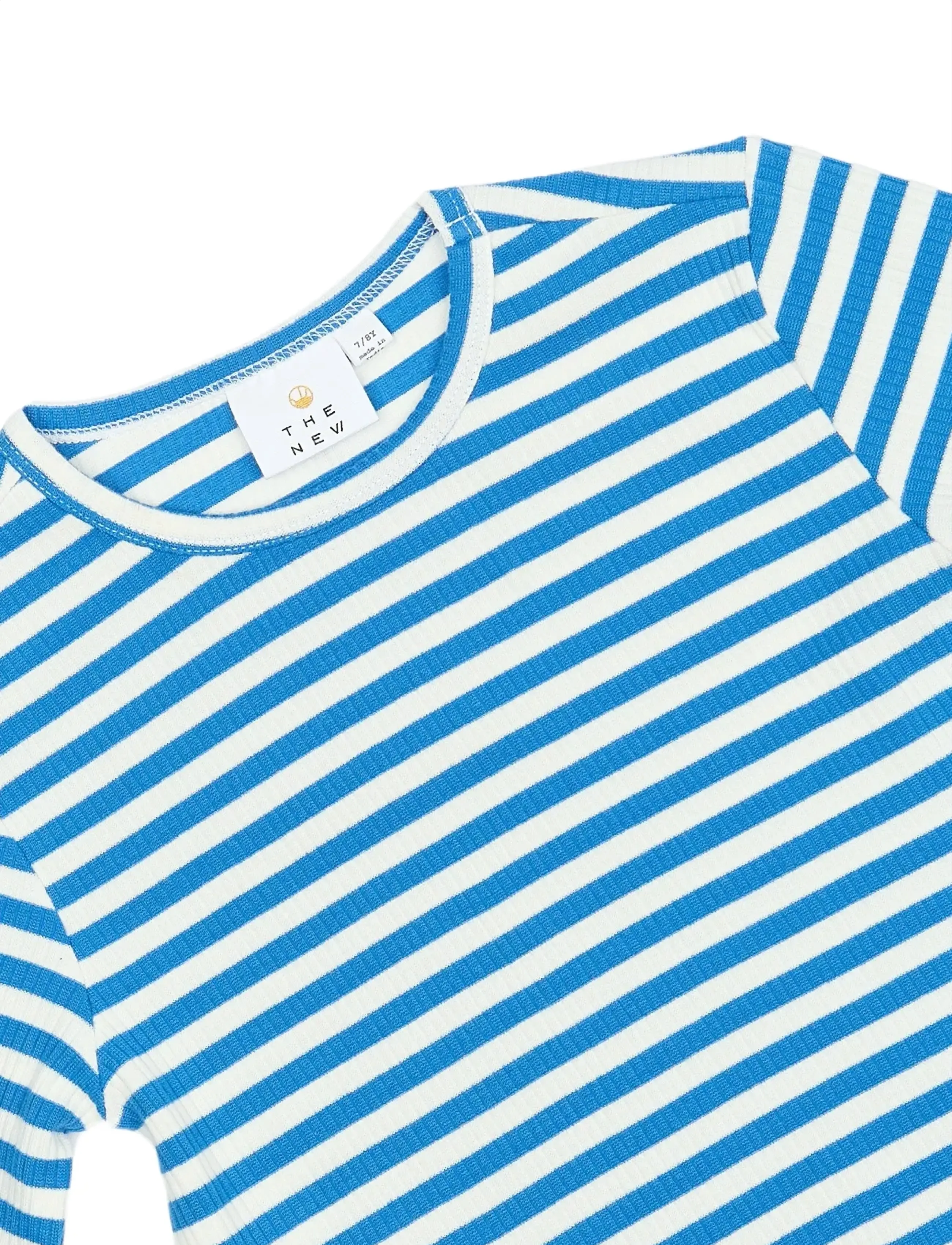 The New - TNMoore L_S Rib Tee - langærmede t-shirts - campanula striped - 3