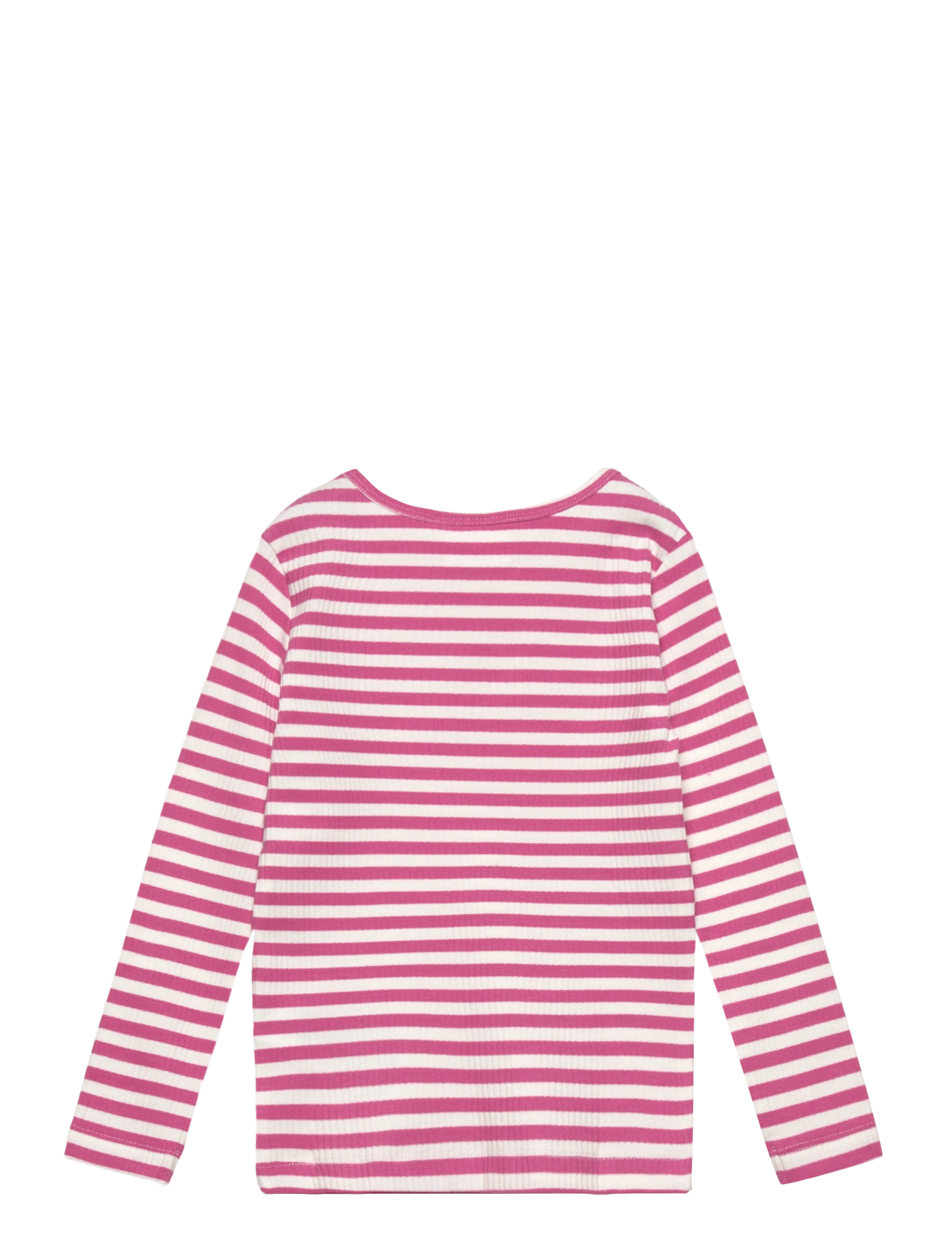 The New - TNMoore L_S Rib Tee - langærmede t-shirts - ibis rose striped - 1