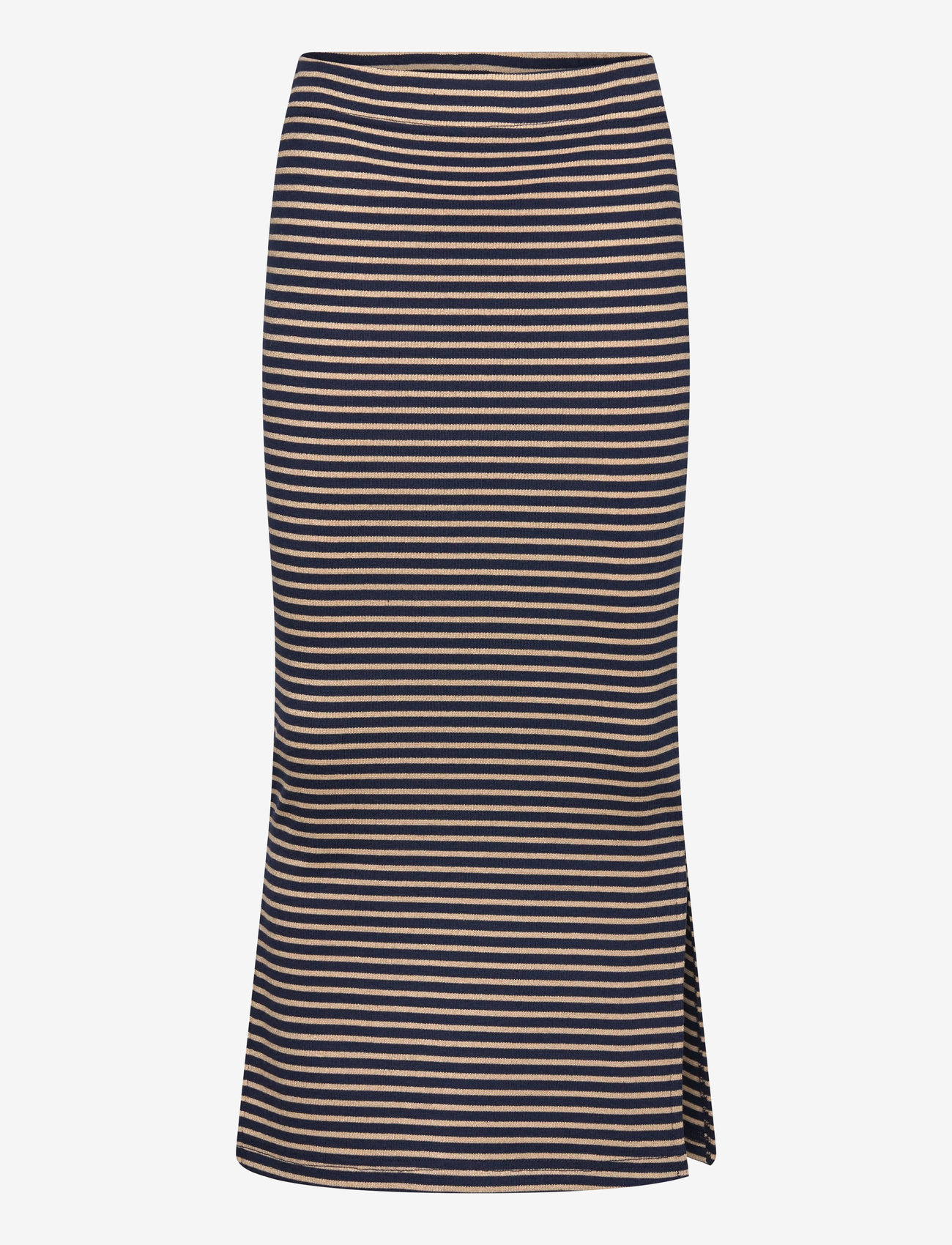 The New - TNPriscilla Long Rib Skirt - maxikjolar - navy blazer striped - 1