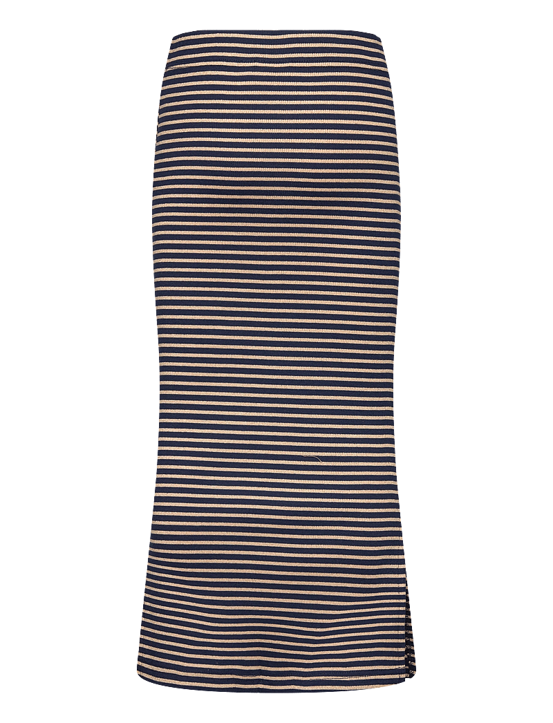 The New - TNPriscilla Long Rib Skirt - maxikjolar - navy blazer striped - 2