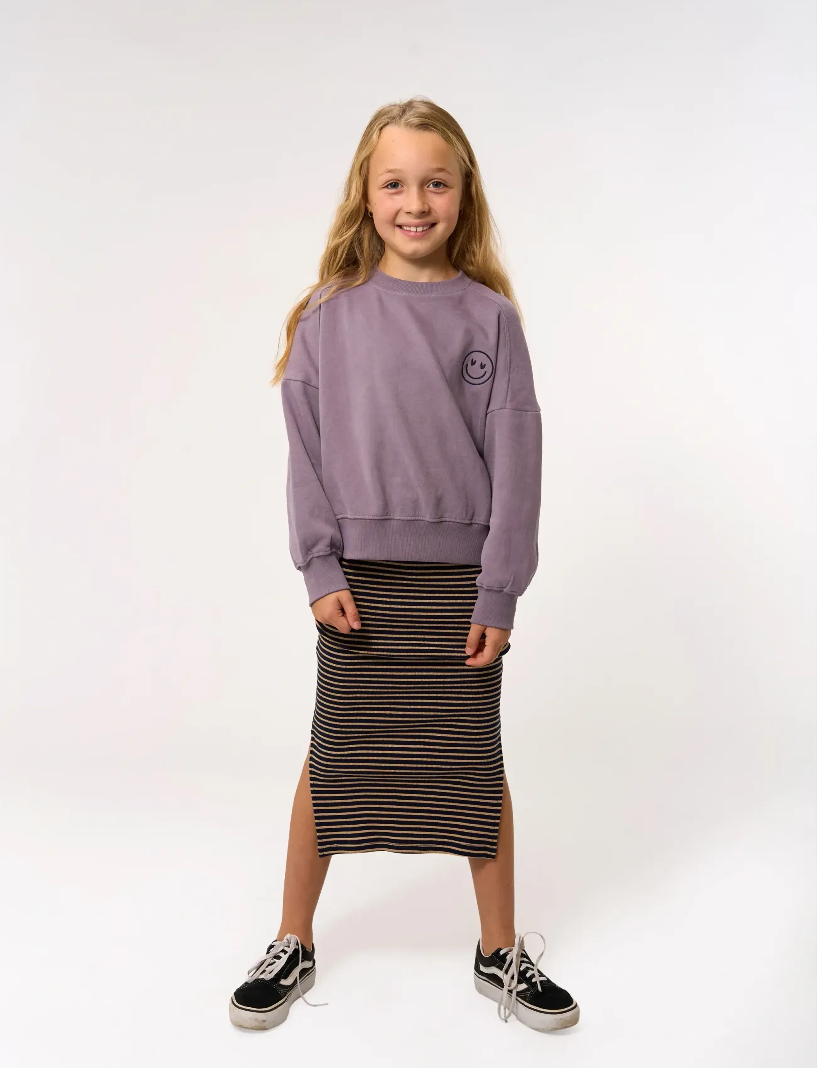 The New TNPriscilla Long Rib Skirt - Klänningar & Kjolar - NAVY BLAZER STRIPED / navy