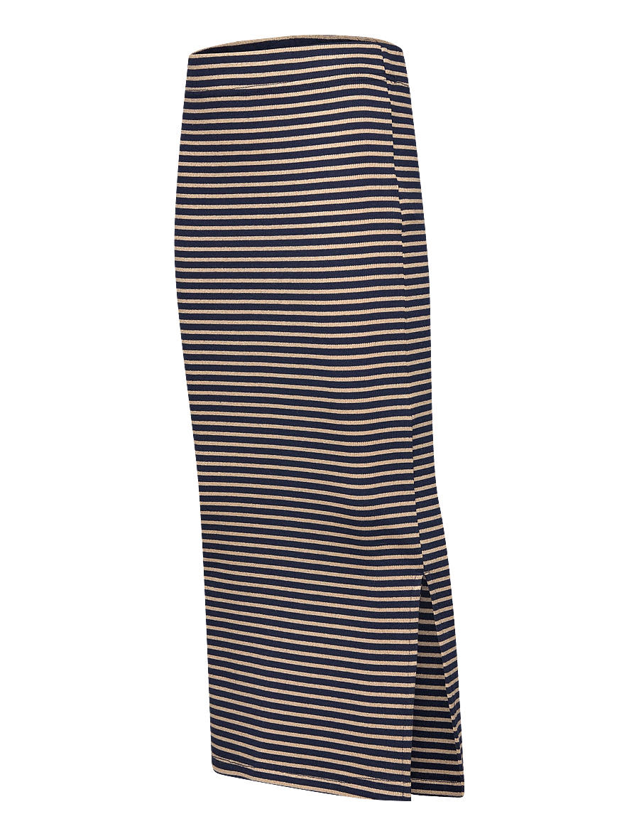 The New - TNPriscilla Long Rib Skirt - maksihameet - navy blazer striped - 3