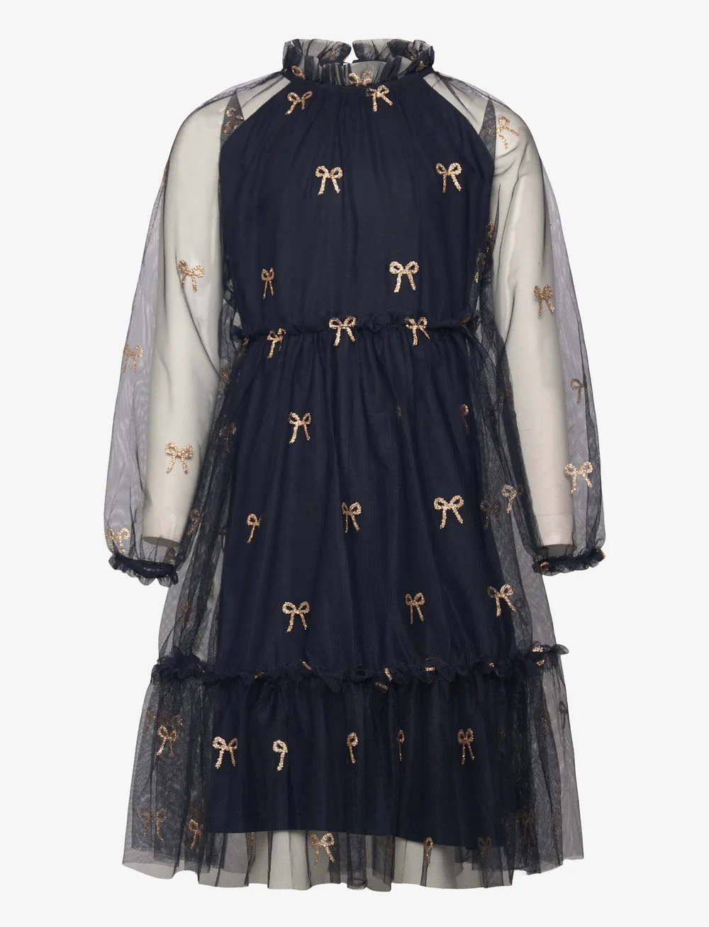 The New - TNRudelle L_S Dress - festkjoler - navy blazer aop - 0