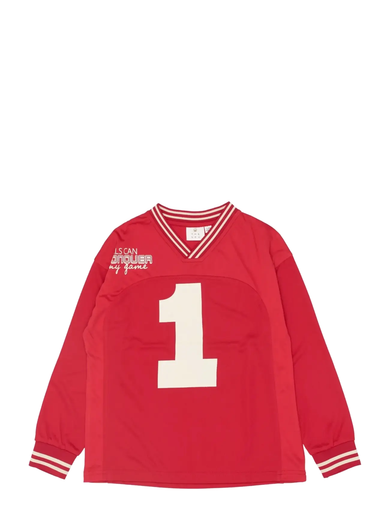 The New TNRuby OS L_S Tee - Kinder 98-134 - SKI PATROL / red