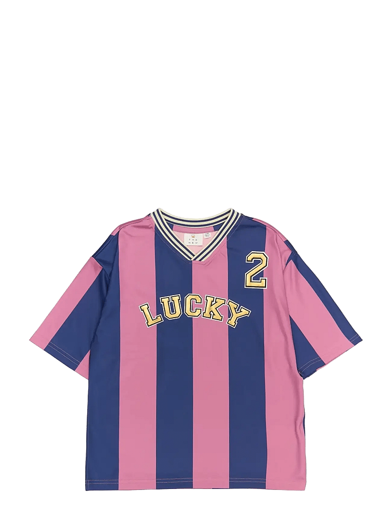 The New - TNRiva OS S_S Tee - kortærmede t-shirts - polignac striped - 1