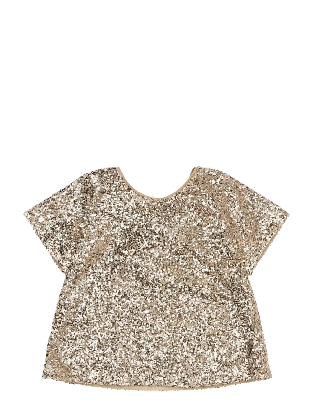 The New TNRupa S_S Sequin Top - Blouses & Tunics - GOLD / pink/rose