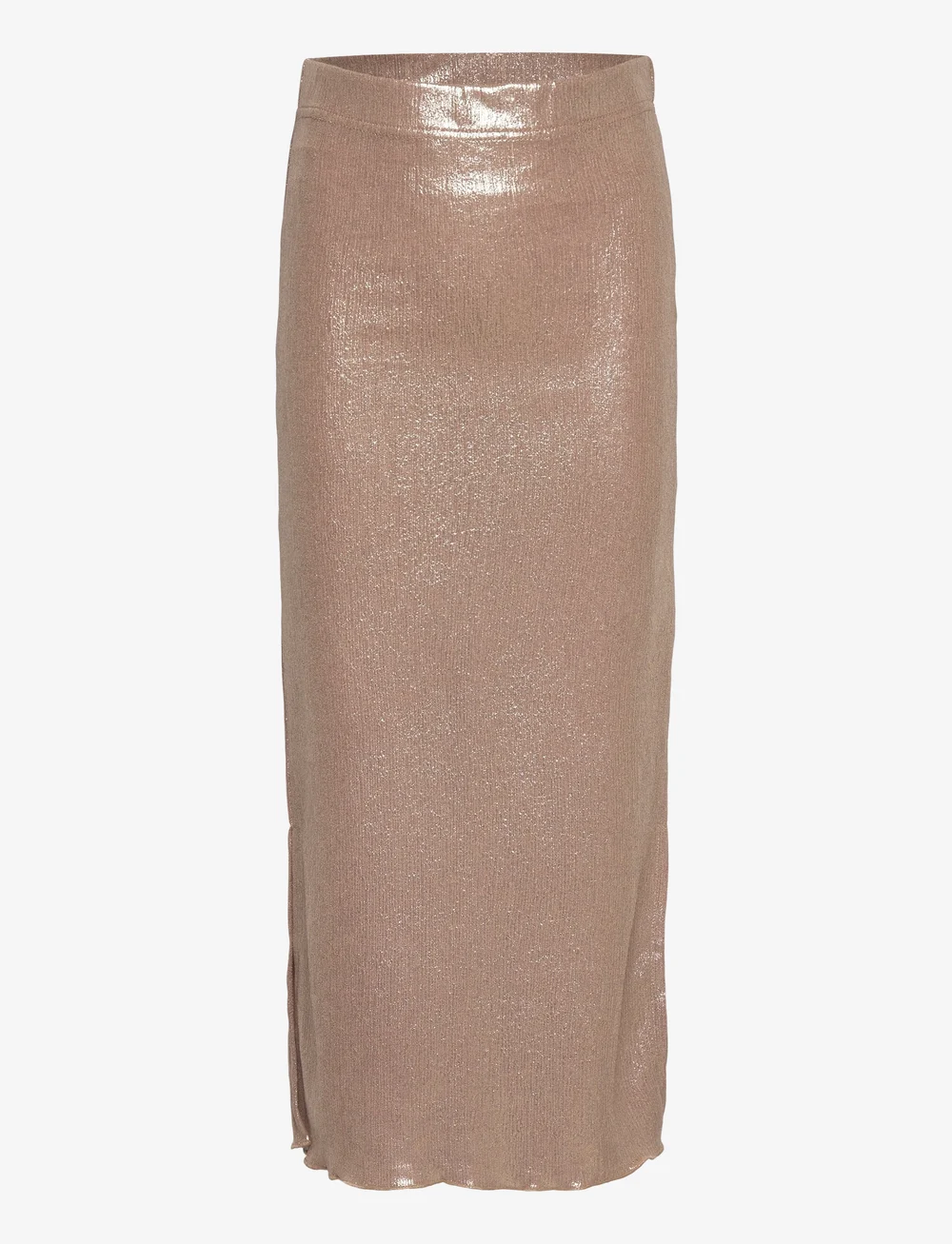 The New - TNRosalind Long Glitter Skirt - maxi skirt - gold - 1