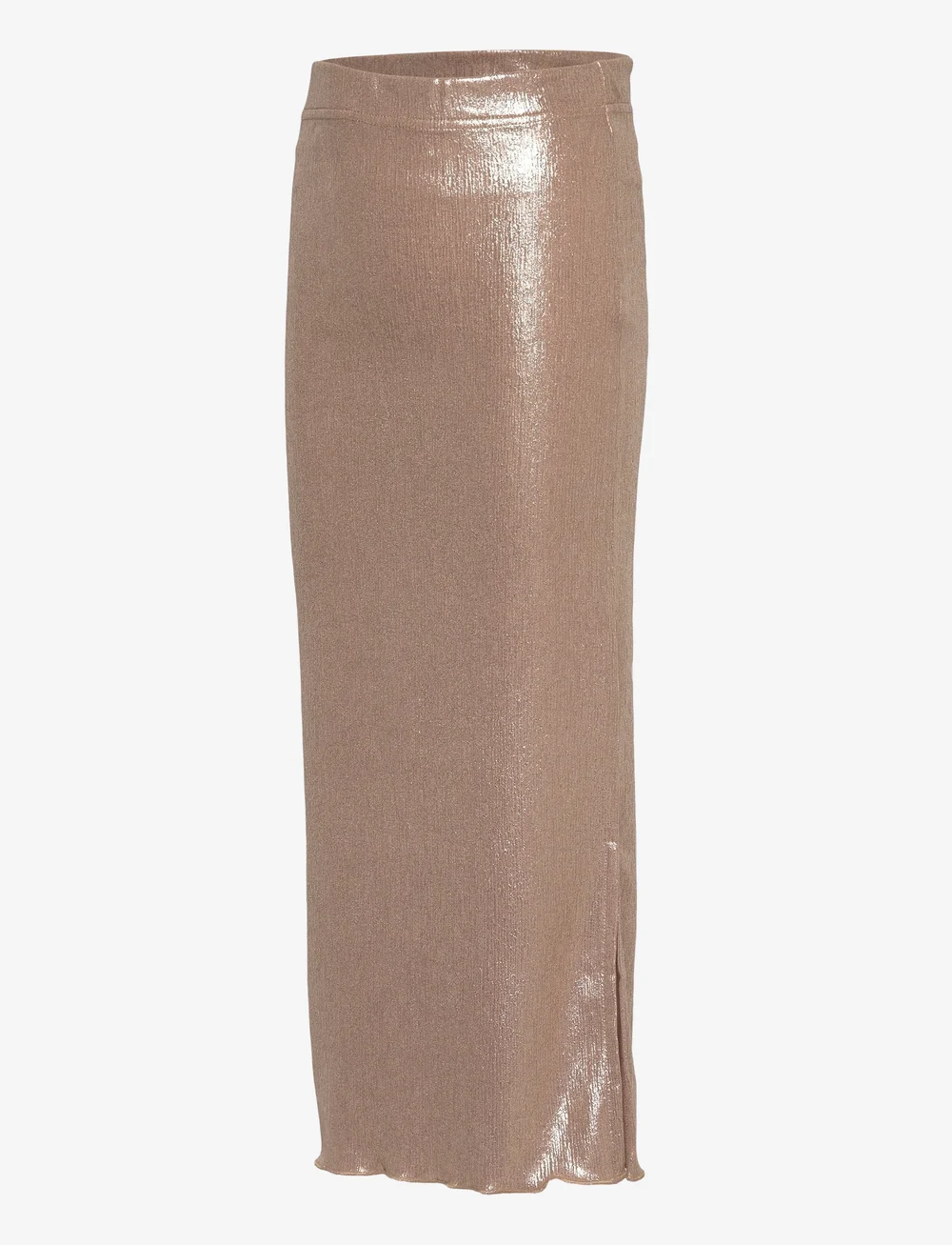 The New - TNRosalind Long Glitter Skirt - maxi skirt - gold - 4