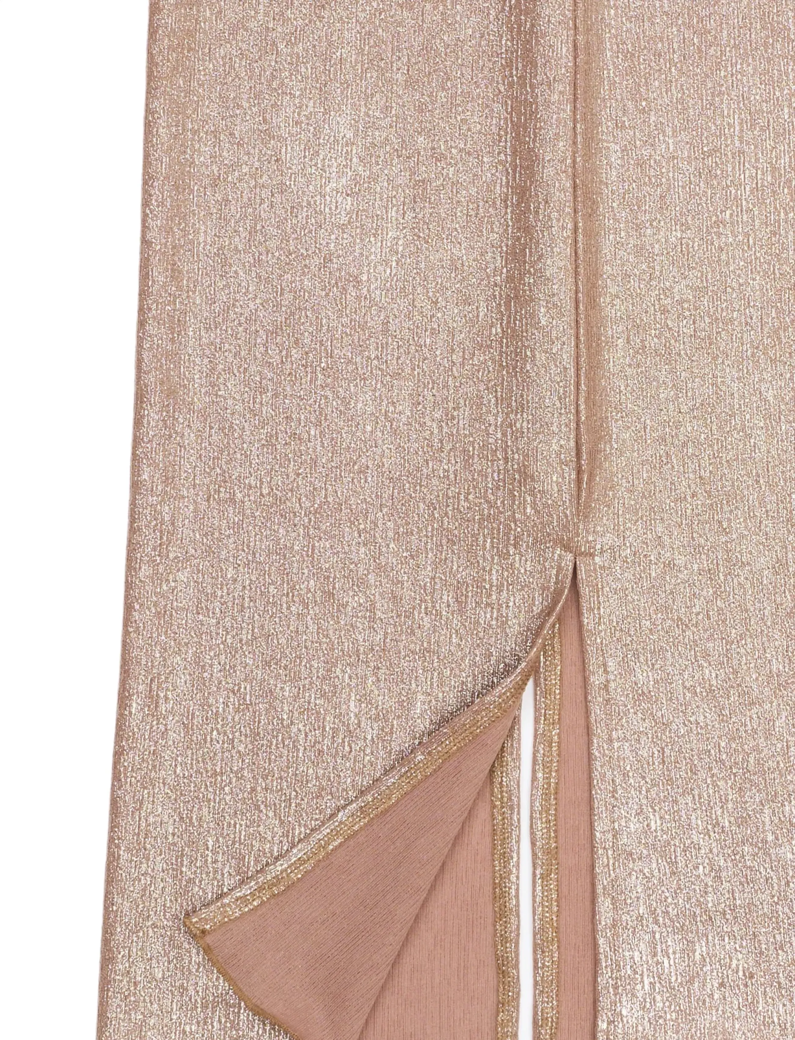 The New - TNRosalind Long Glitter Skirt - nederdele - gold - 5