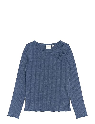 The New TNRina L_S Glitter Rib Tee - Long-sleeved t-shirts - NAVY BLAZER / blue
