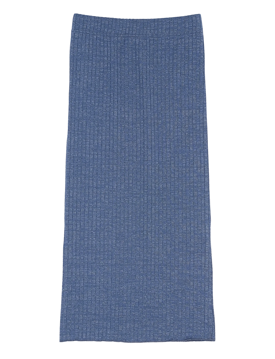 The New - TNRina Long Glitter Rib Skirt - navy blazer - 1