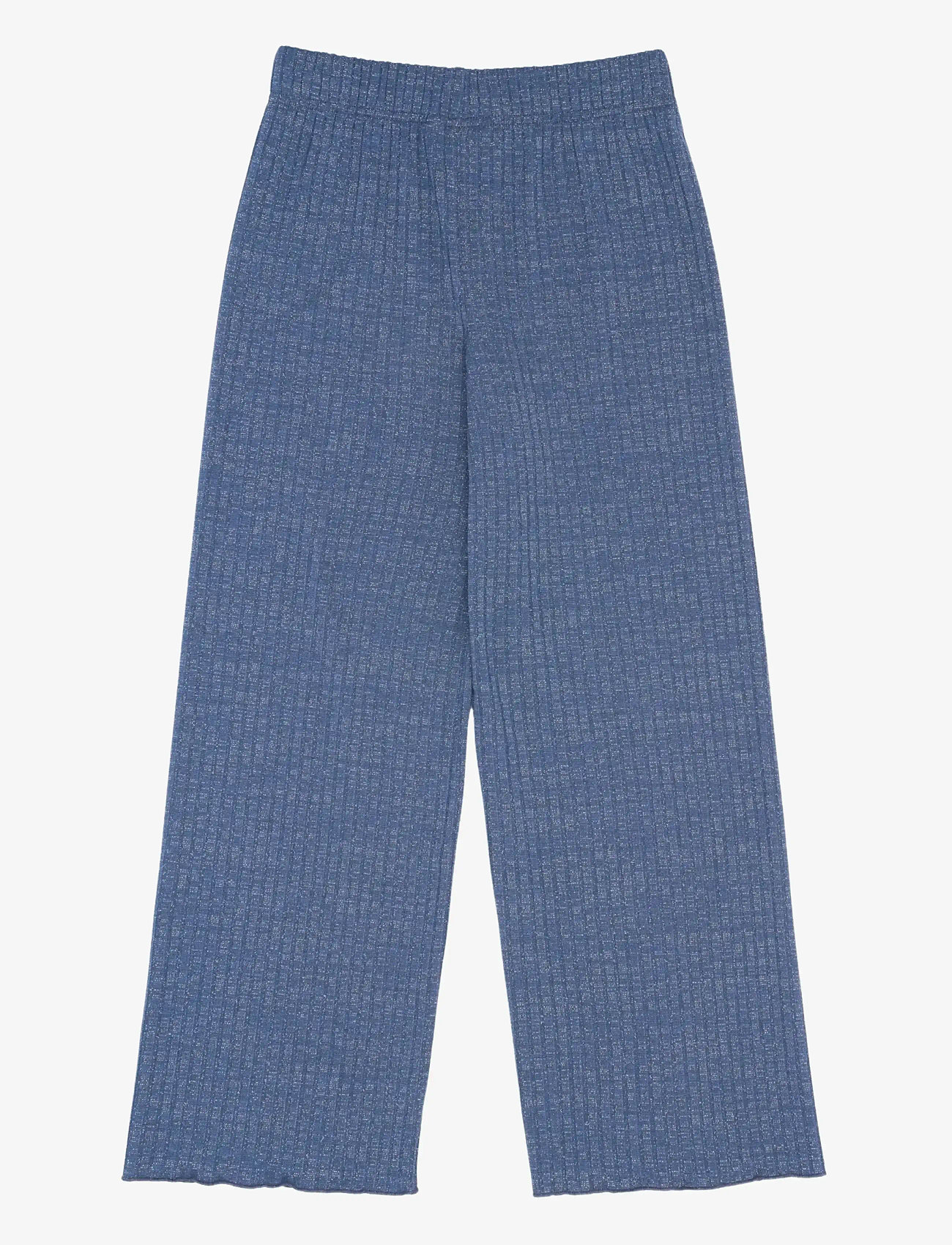 The New - TNRina Wide Glitter Rib Pants - navy blazer - 1