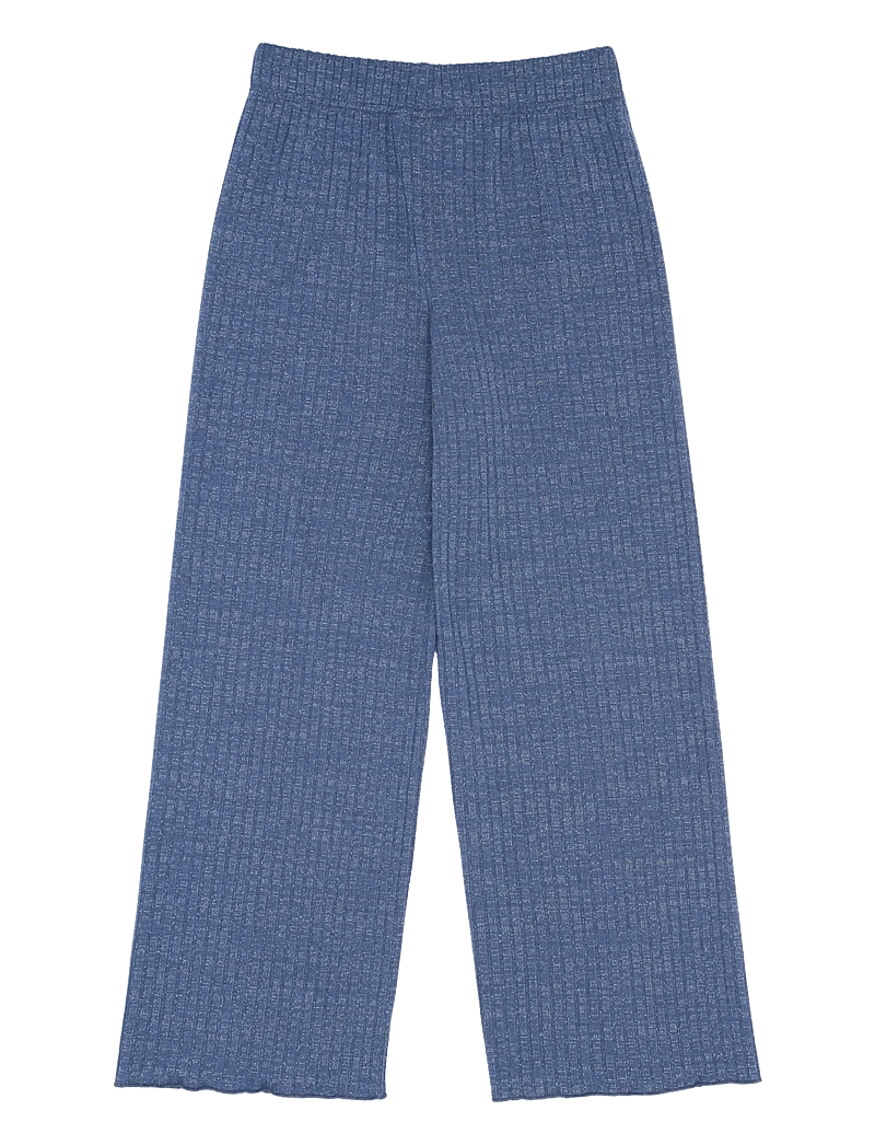 The New - TNRina Wide Glitter Rib Pants - navy blazer - 1