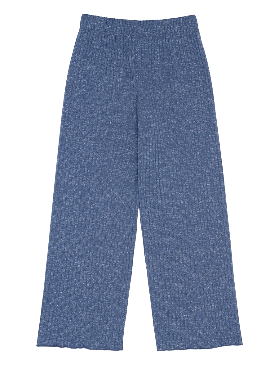 The New - TNRina Wide Glitter Rib Pants - einkaufen nach alter von - navy blazer - 1