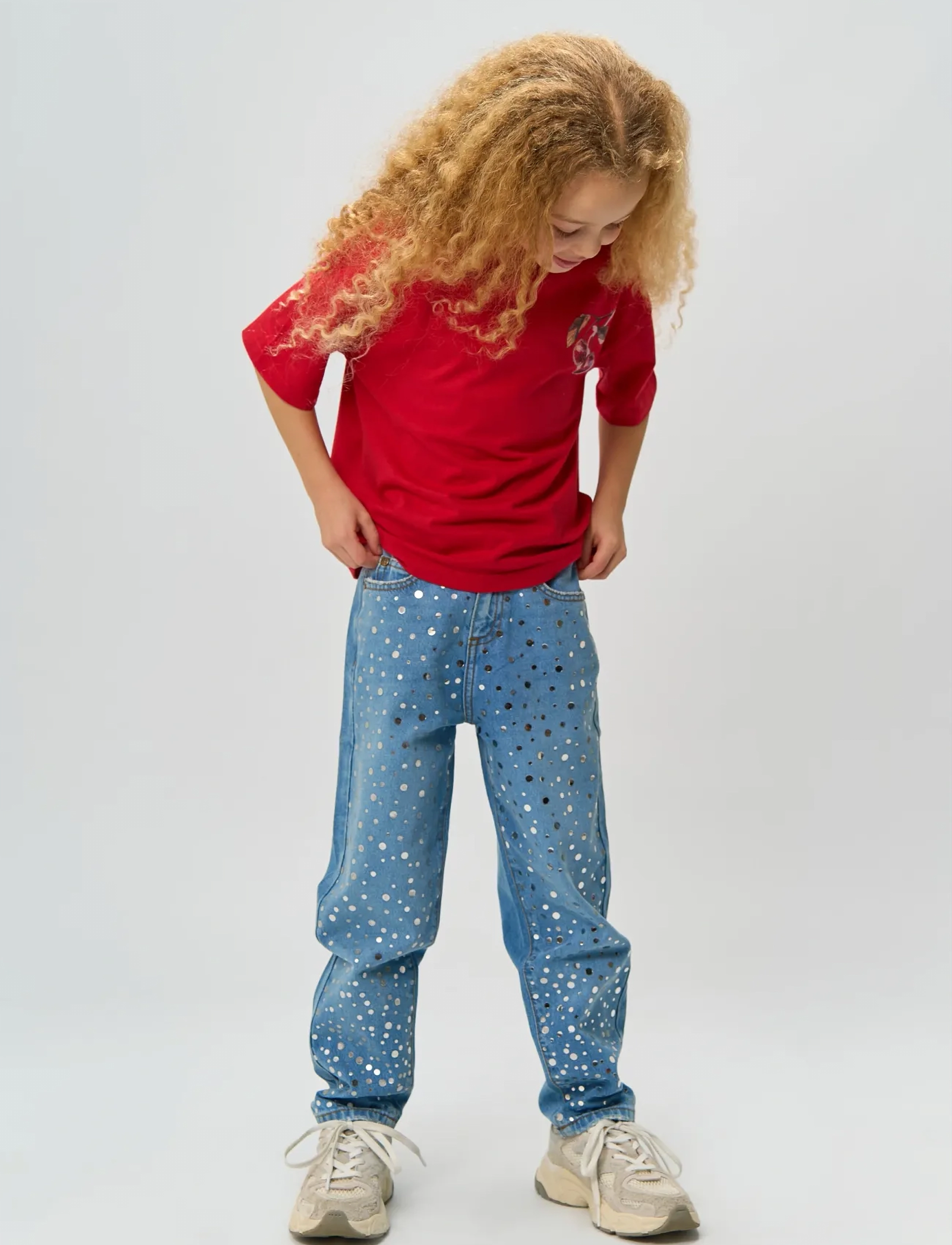 The New Tnromina Mom Fit Jeans, 158/164, Blue, Jeans > Almindelige Jeans, Børn