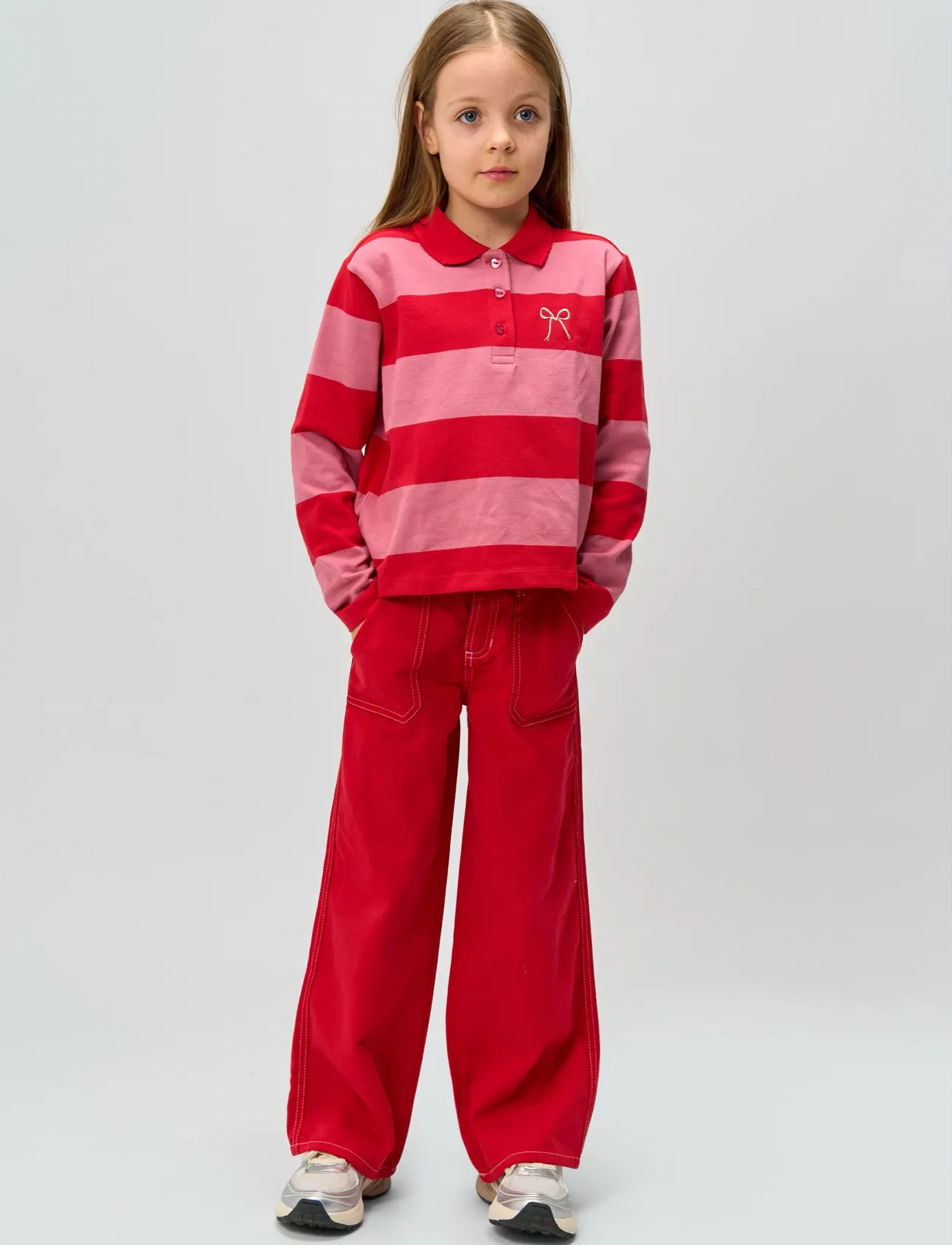 The New TNRosita Wide Pants - Hosen - SKI PATROL / red