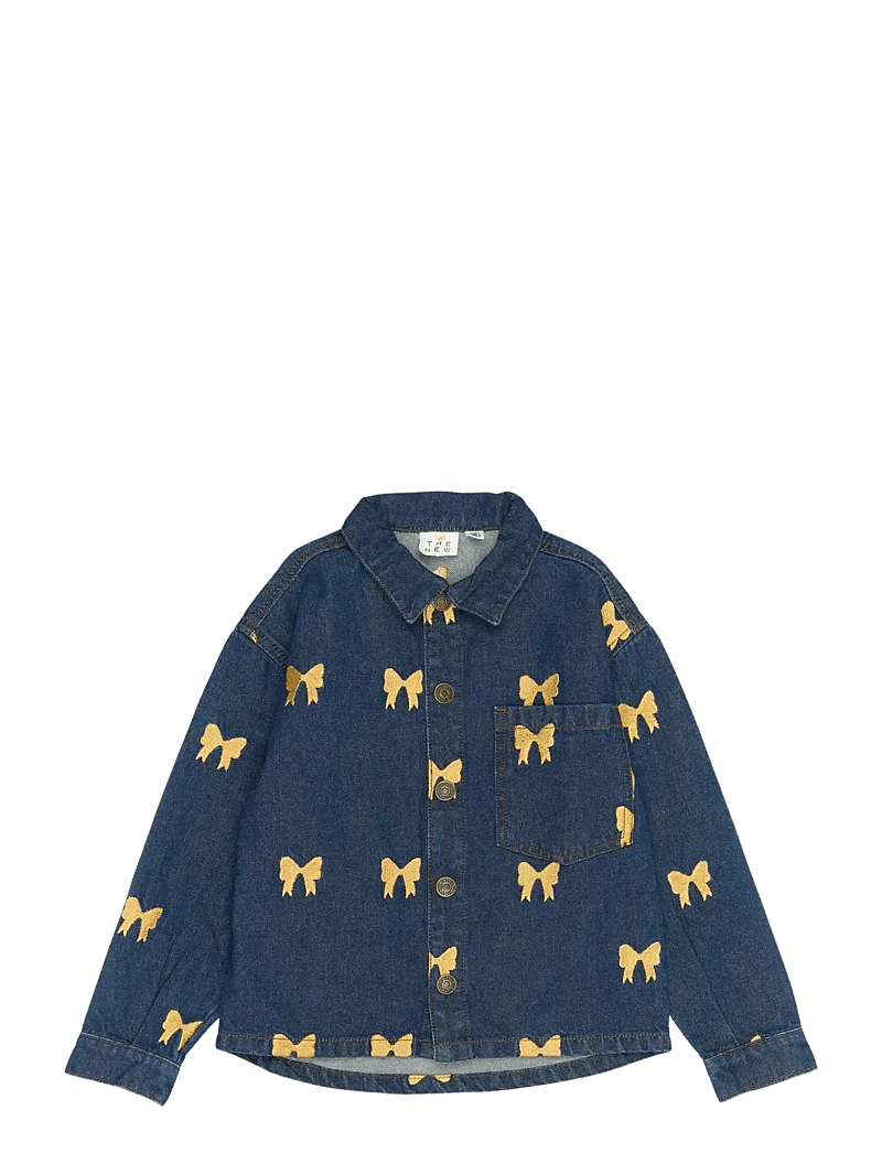 The New - TNRaquel Denim Overshirt - denimjakker - medium blue denim aop - 1