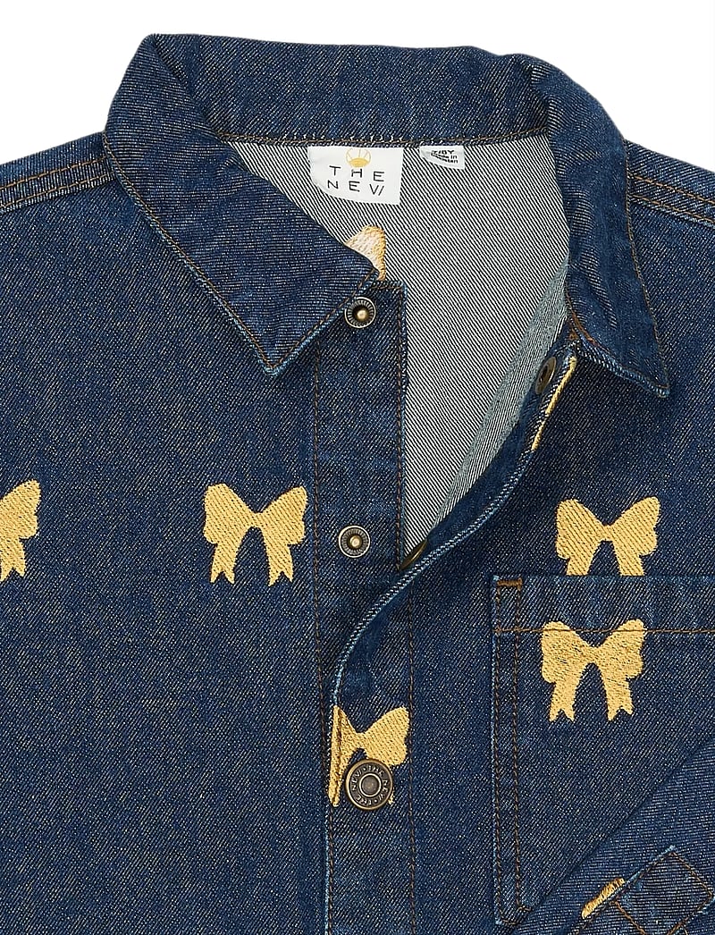 The New - TNRaquel Denim Overshirt - denimjakker - medium blue denim aop - 4