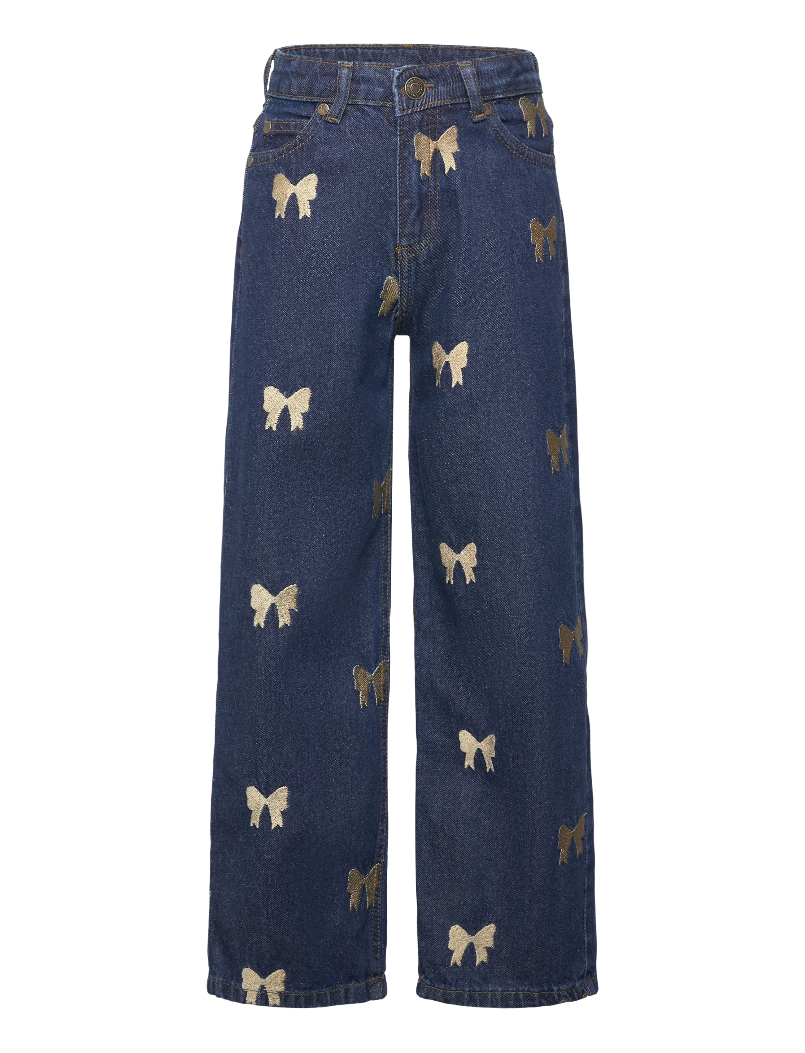 The New - TNRaquel Wide Jeans - medium blue denim aop - 1