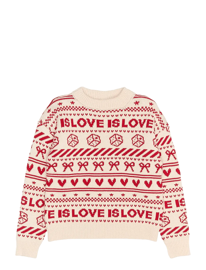 The New - TNRaline Jacquard Pullover - džemprid - gardenia aop - 1