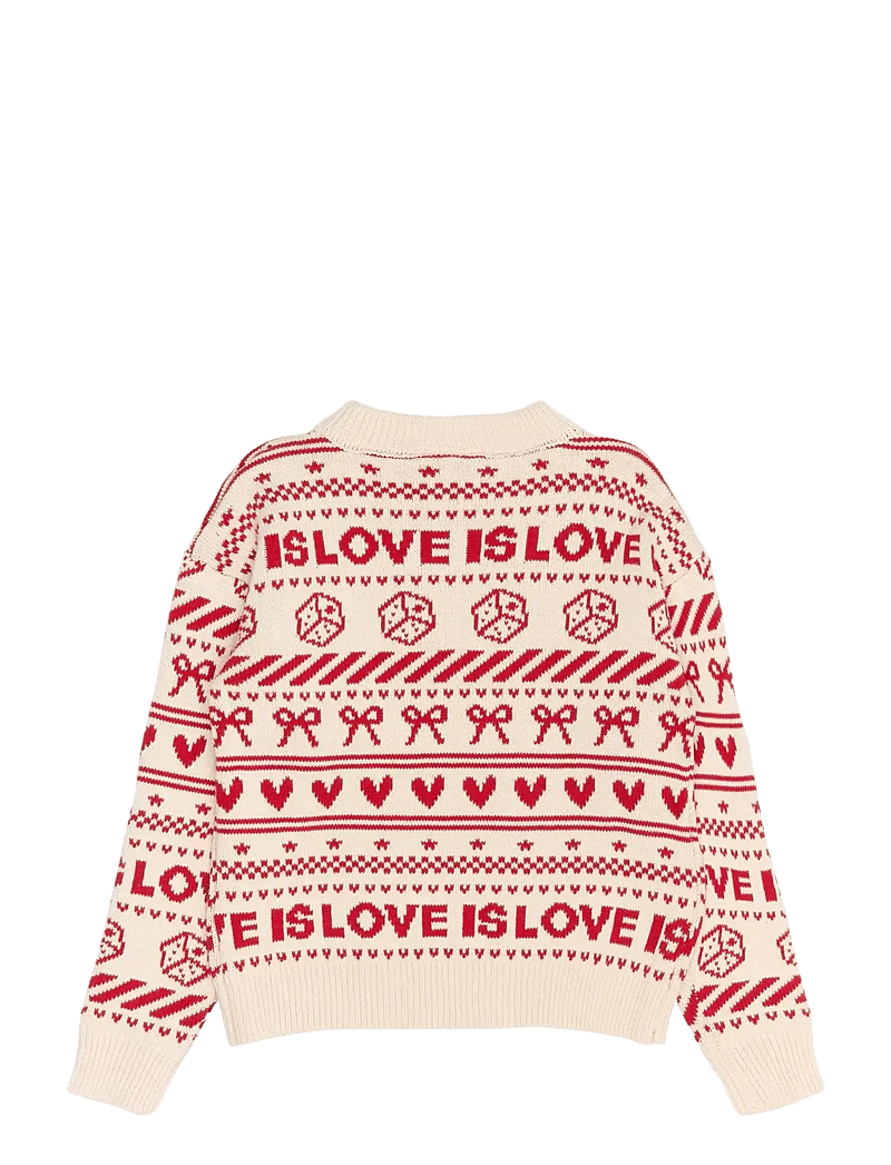 The New - TNRaline Jacquard Pullover - džemprid - gardenia aop - 2