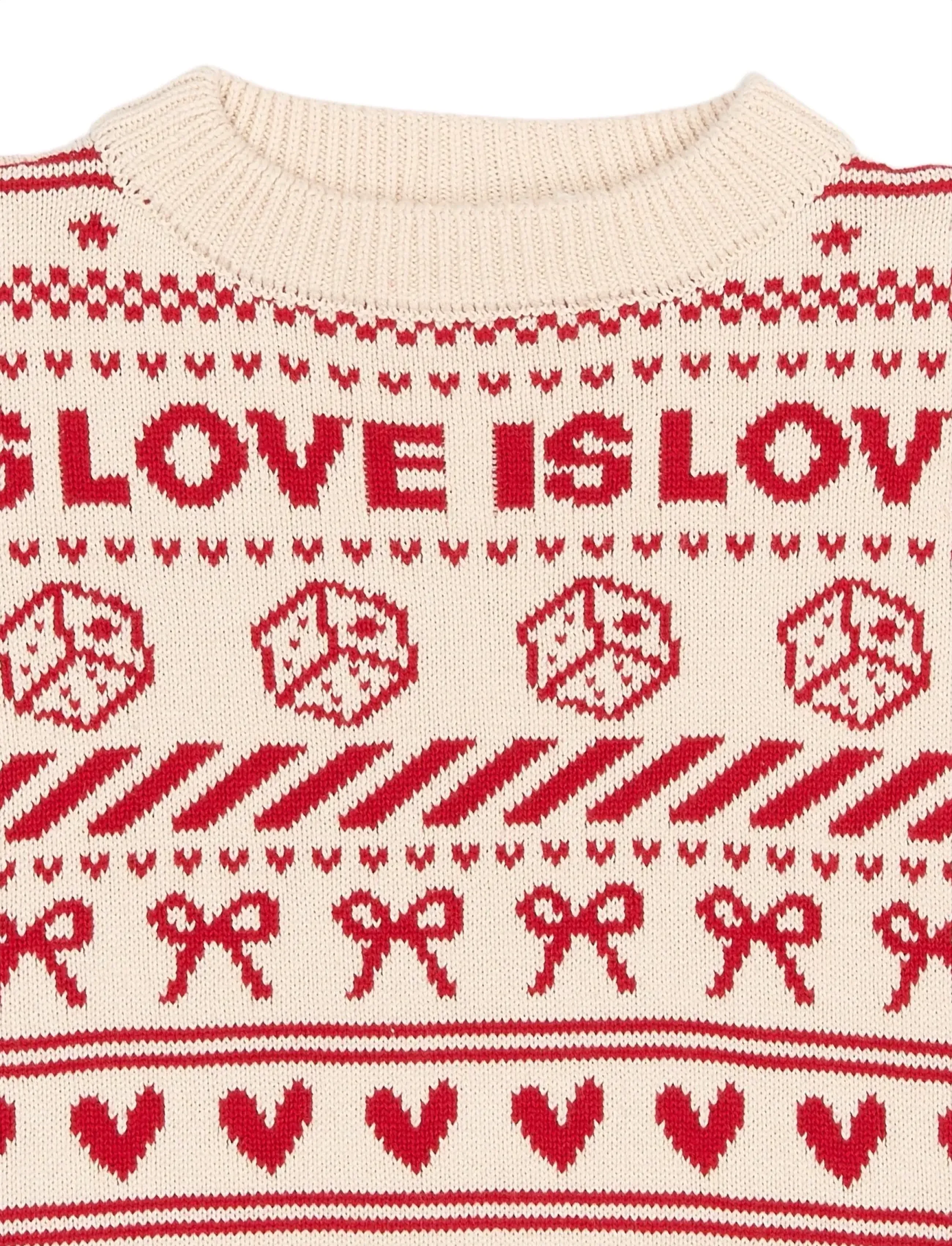 The New - TNRaline Jacquard Pullover - neulepuserot - gardenia aop - 4