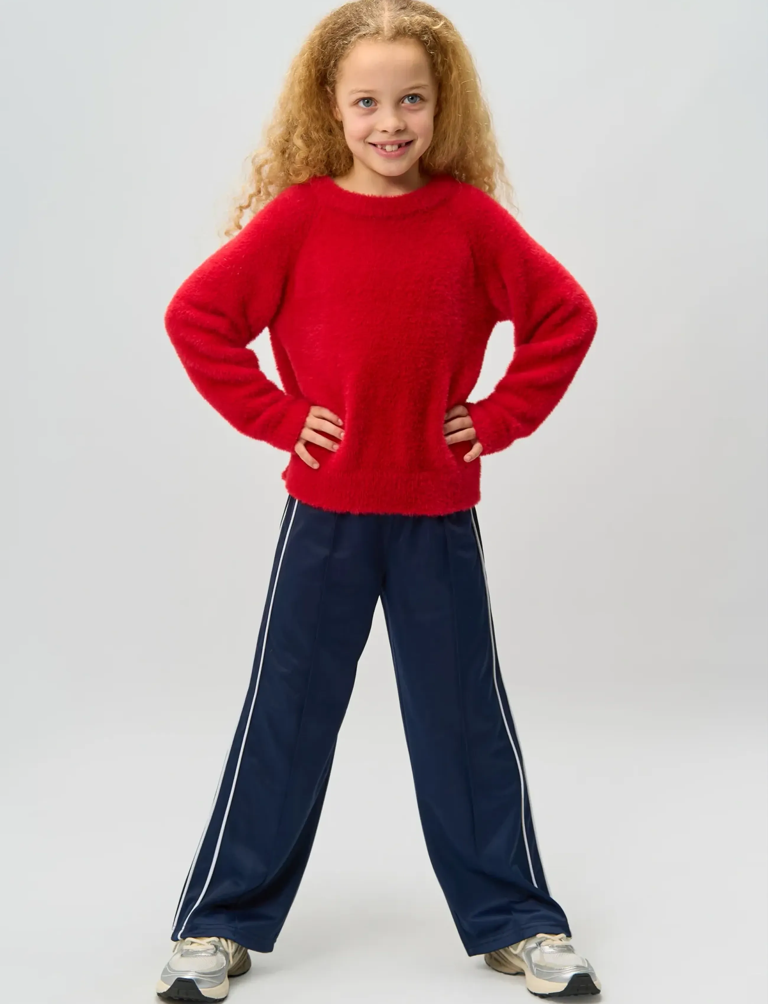 The New Tnrumi Knit Pullover, 122/128, Red, Strik > Pullovere, Børn