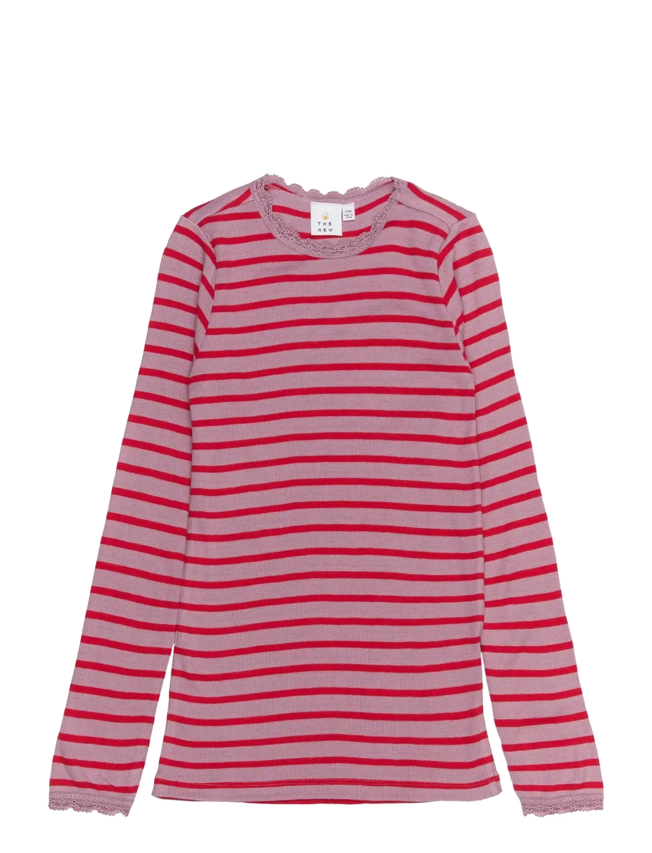 The New TNRasmine L_S Rib Tee - Topid - MAUVE SHADOWS STRIPED / purple
