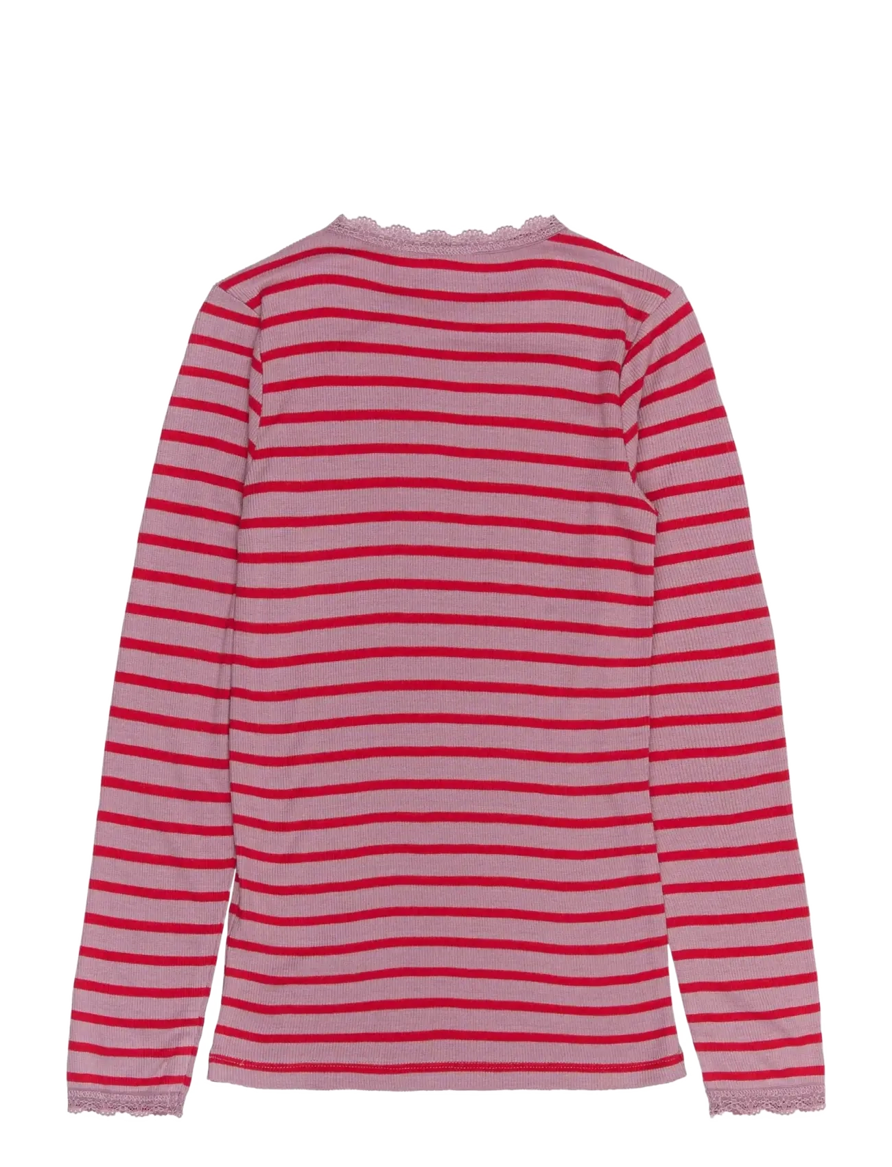 The New - TNRasmine L_S Rib Tee - mauve shadows striped - 1
