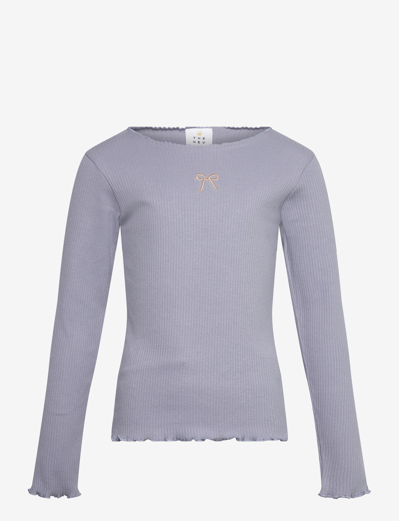 The New - TNRya L_S Rib Tee - langærmede t-shirts - tempest - 1