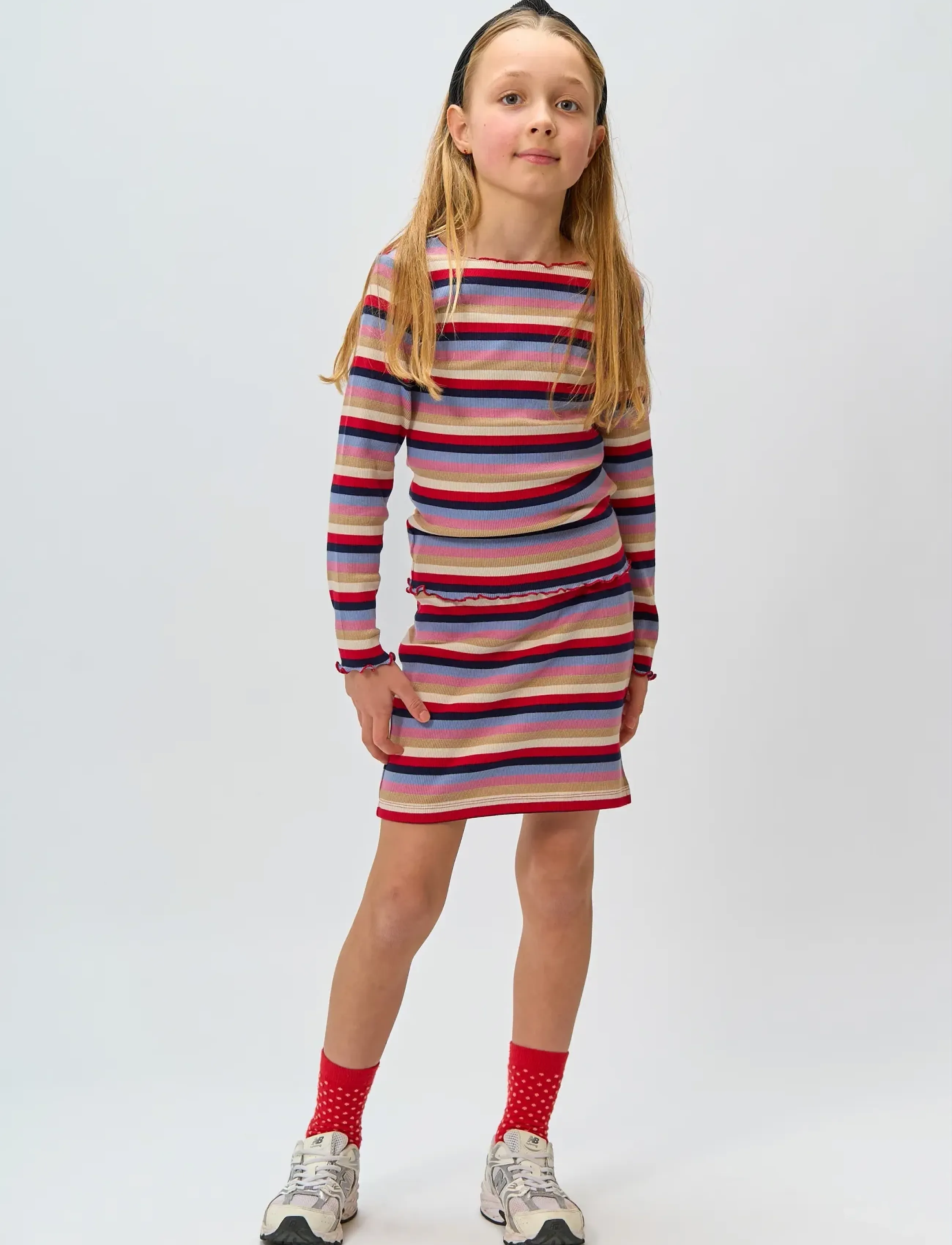 The New TNRosie L_S Rib Tee - Oberteile & T-Shirts - MULTI STRIPED / multi