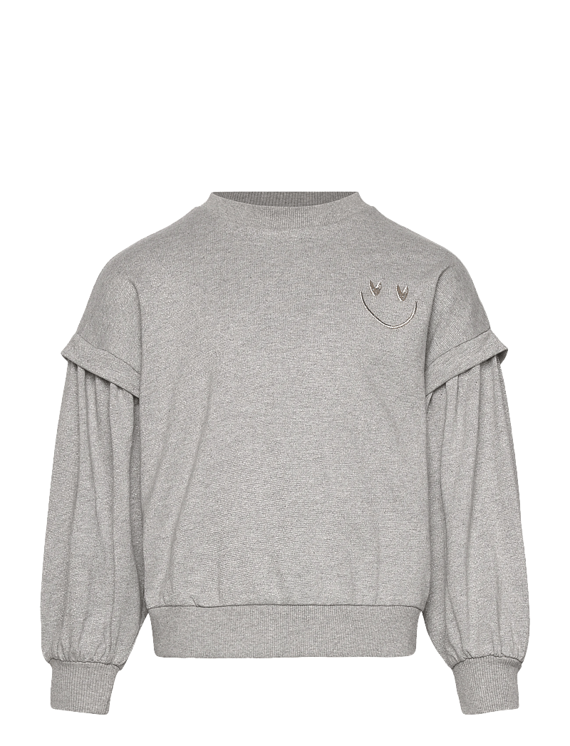 The New - TNRenata Glitter Sweatshirt - sweatshirts - light grey melange - 0