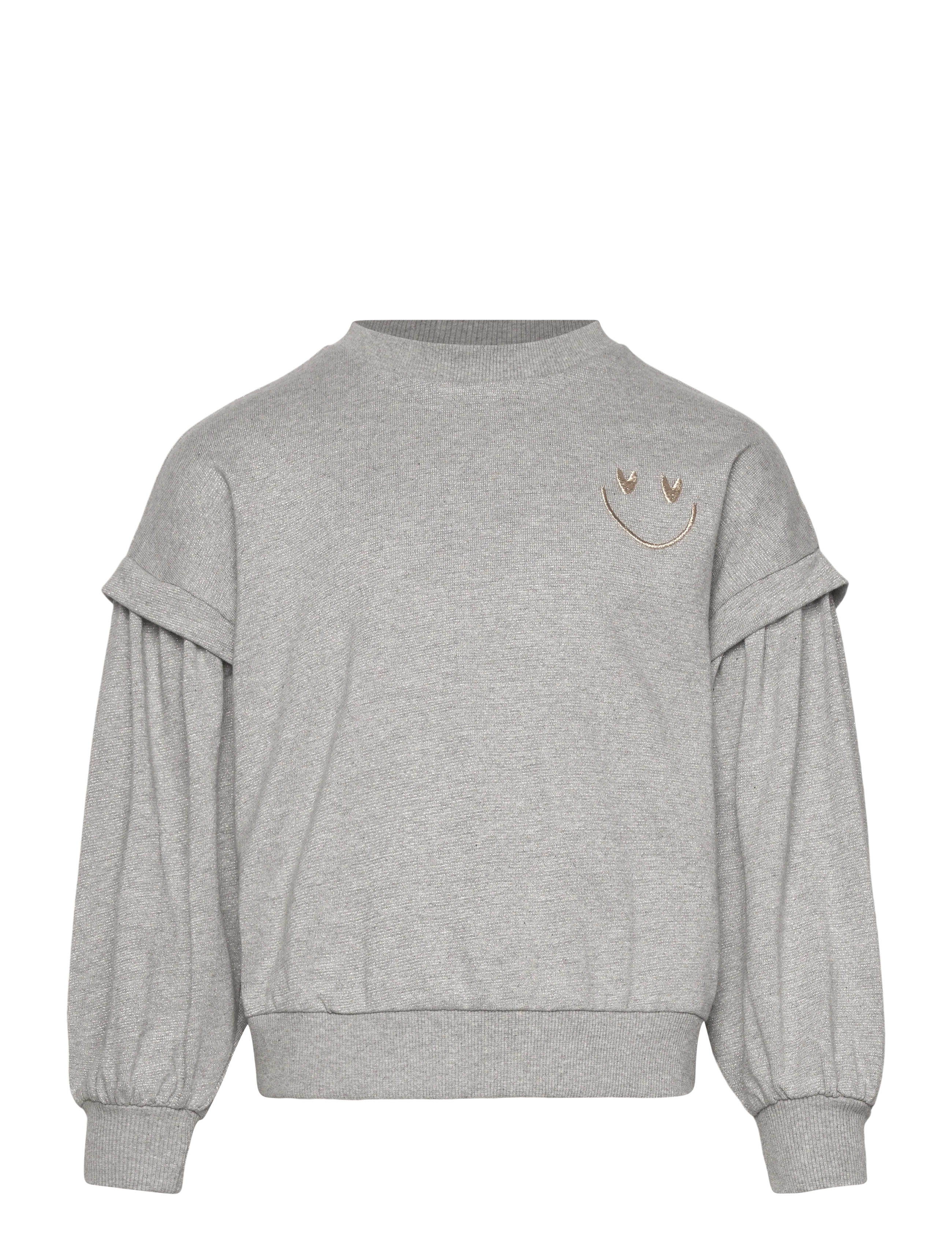 The New TNRenata Glitter Sweatshirt - Tøj - LIGHT GREY MELANGE / grey