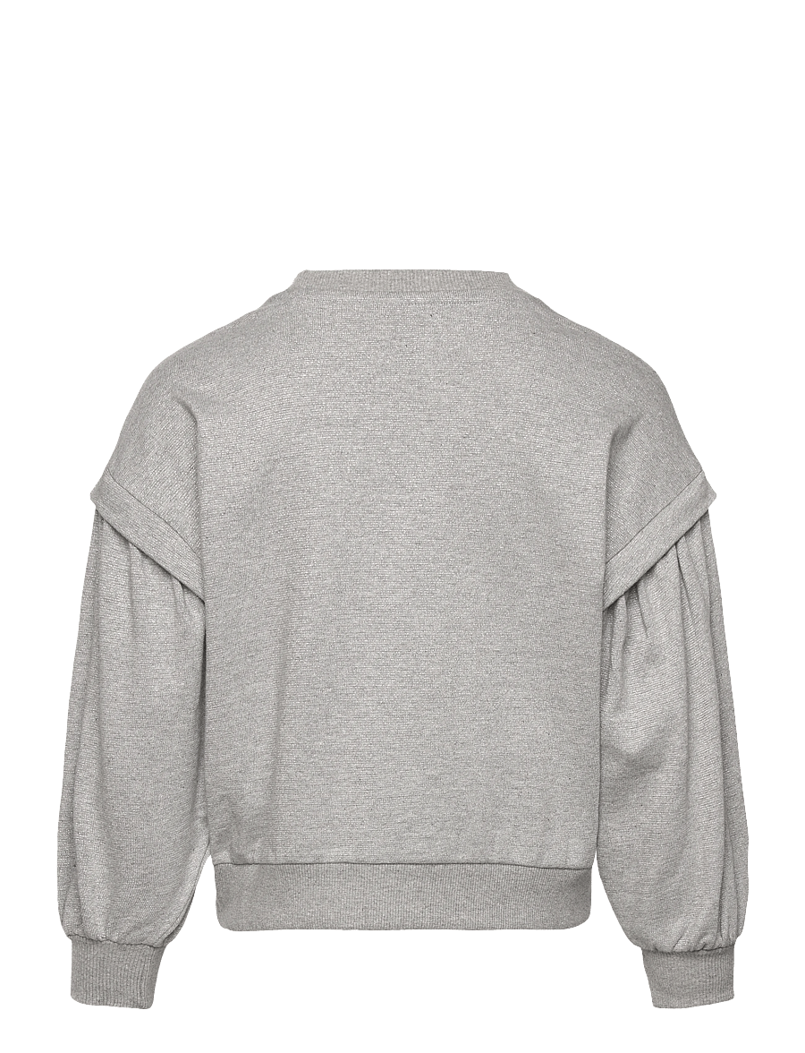 The New - TNRenata Glitter Sweatshirt - sweatshirts - light grey melange - 1