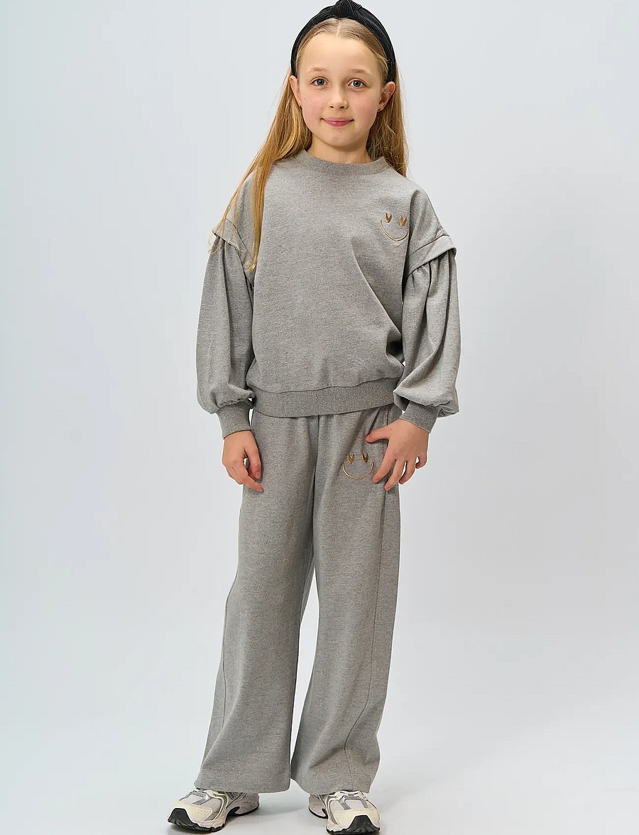 The New - TNRenata Glitter Sweatshirt - dressipluusid - light grey melange - 0