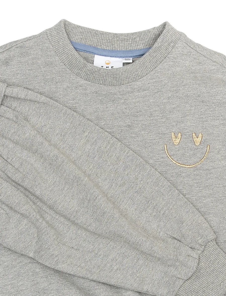 The New - TNRenata Glitter Sweatshirt - dressipluusid - light grey melange - 5