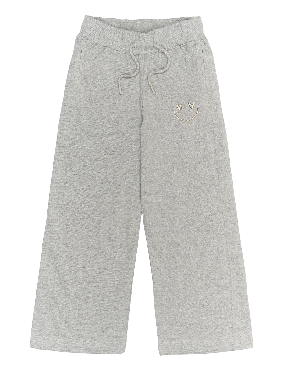 The New - TNRenata Wide Glitter Sweatpants - light grey melange - 1