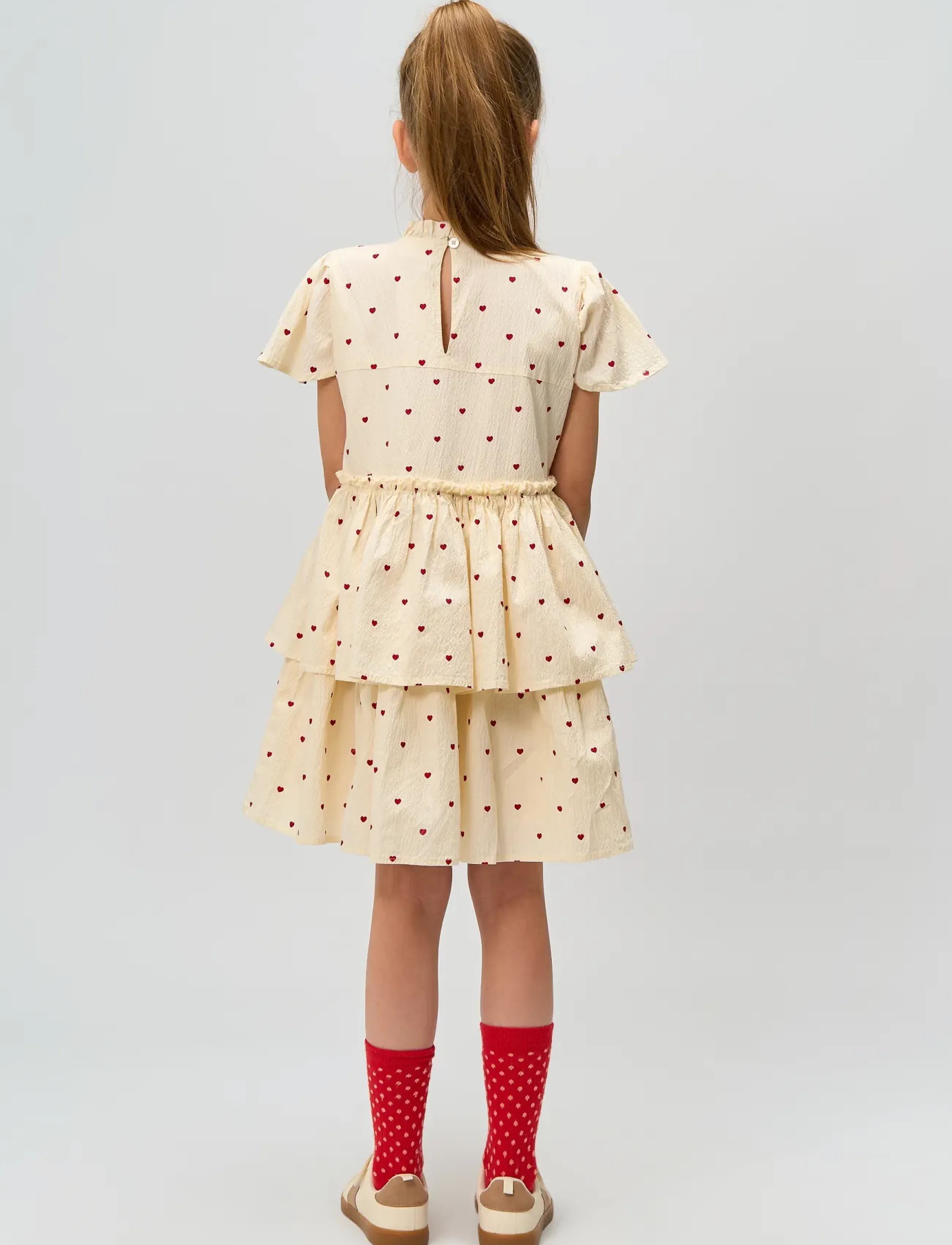 The New - TNRamona S_S Dress - gardenia aop - 4