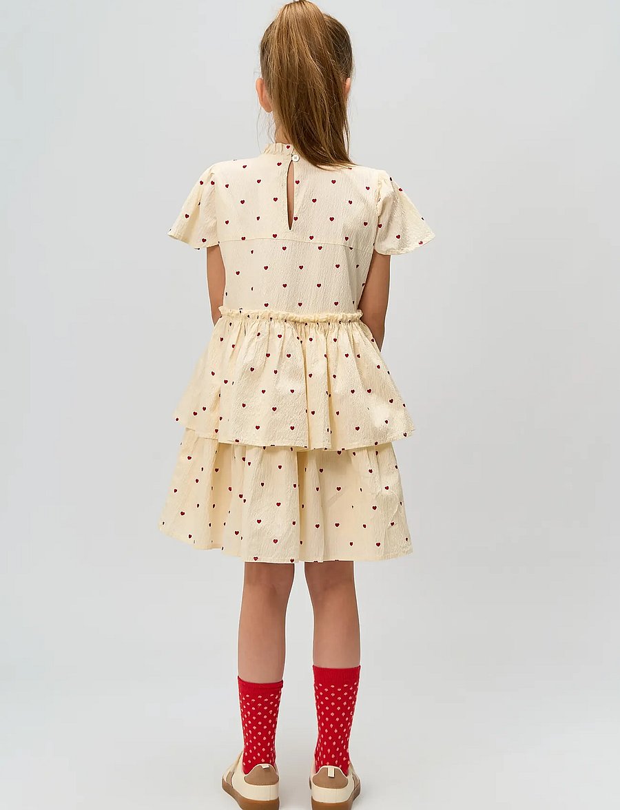 The New - TNRamona S_S Dress - gardenia aop - 4
