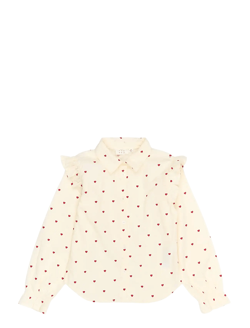 The New - TNRamona Shirt - langærmede skjorter - gardenia aop - 1