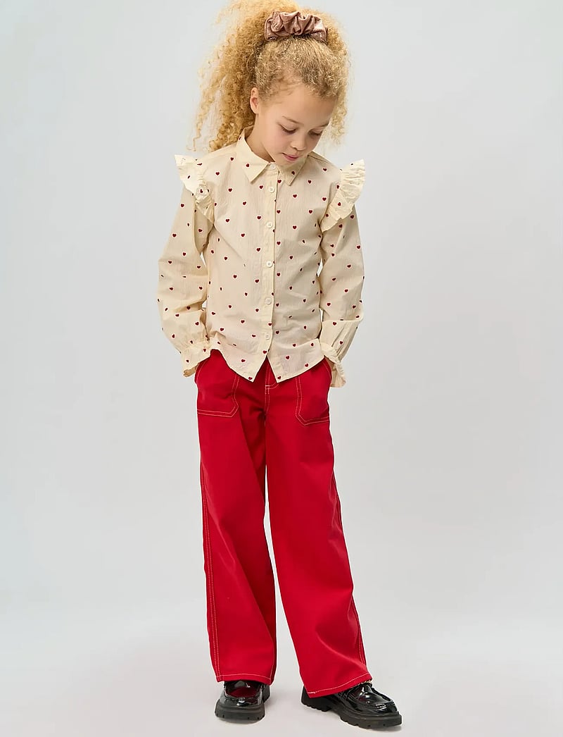 The New - TNRamona Shirt - langærmede skjorter - gardenia aop - 0