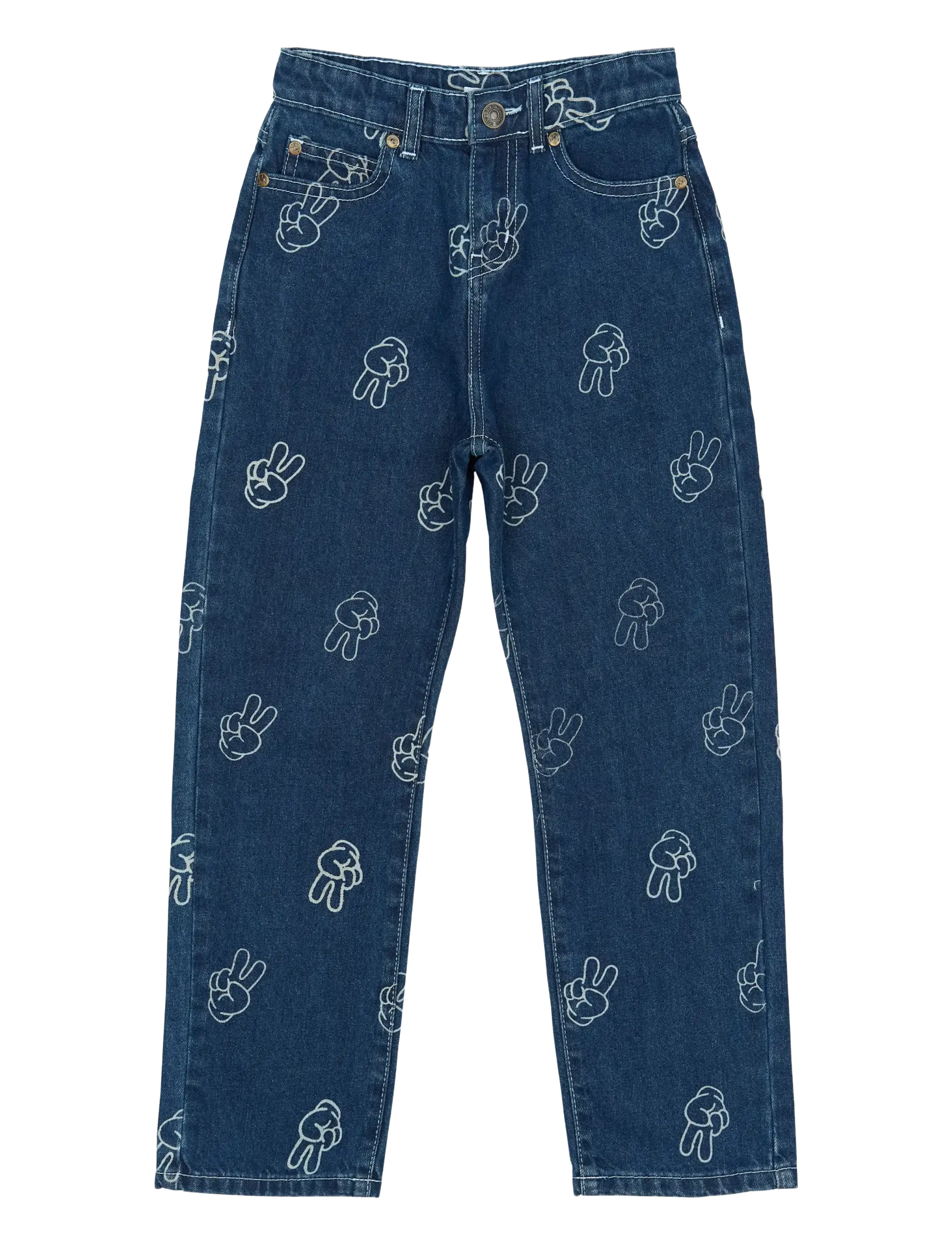 The New TNPewter Loose Fit Jeans - Kids 98-134 - MEDIUM BLUE DENIM AOP / blue