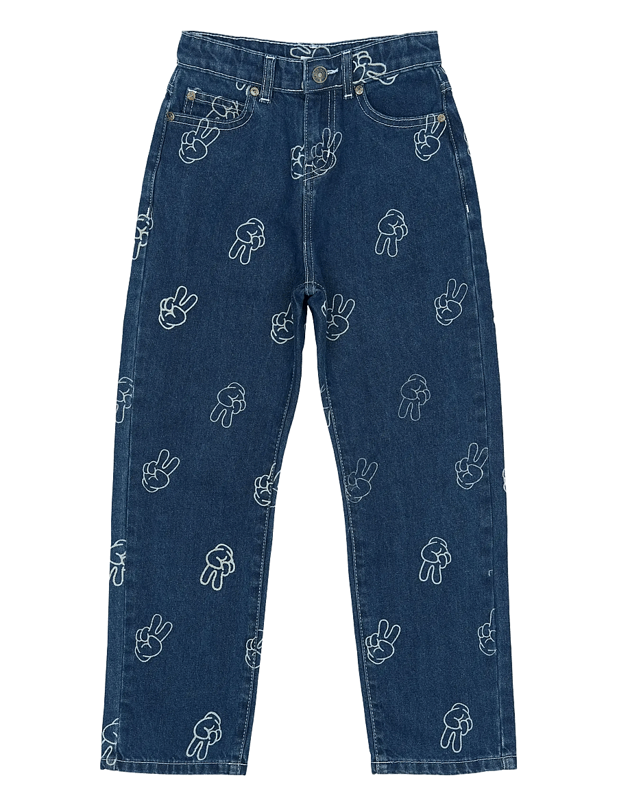 The New - TNPewter Loose Fit Jeans - medium blue denim aop - 1