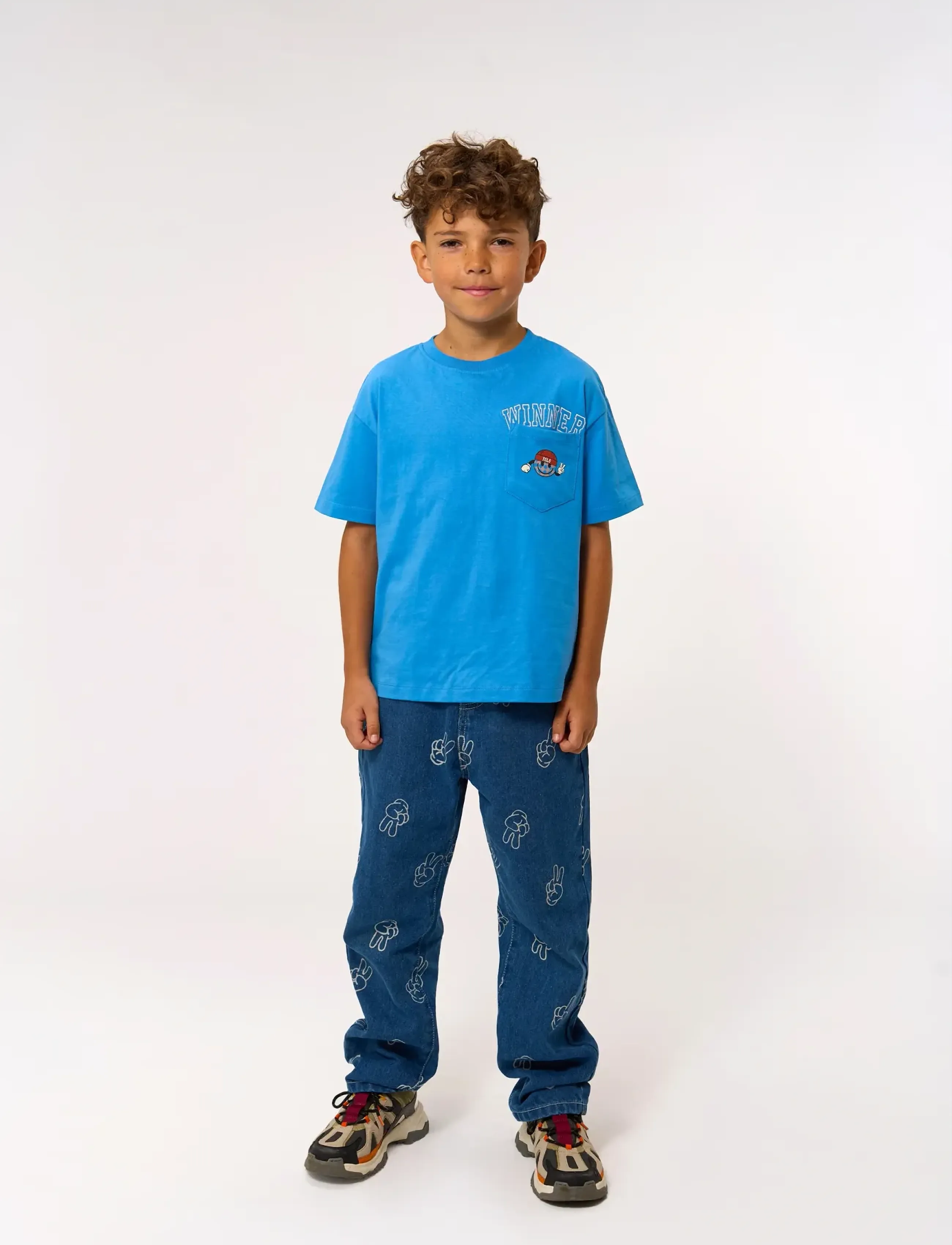 The New - TNPewter Loose Fit Jeans - medium blue denim aop - 4