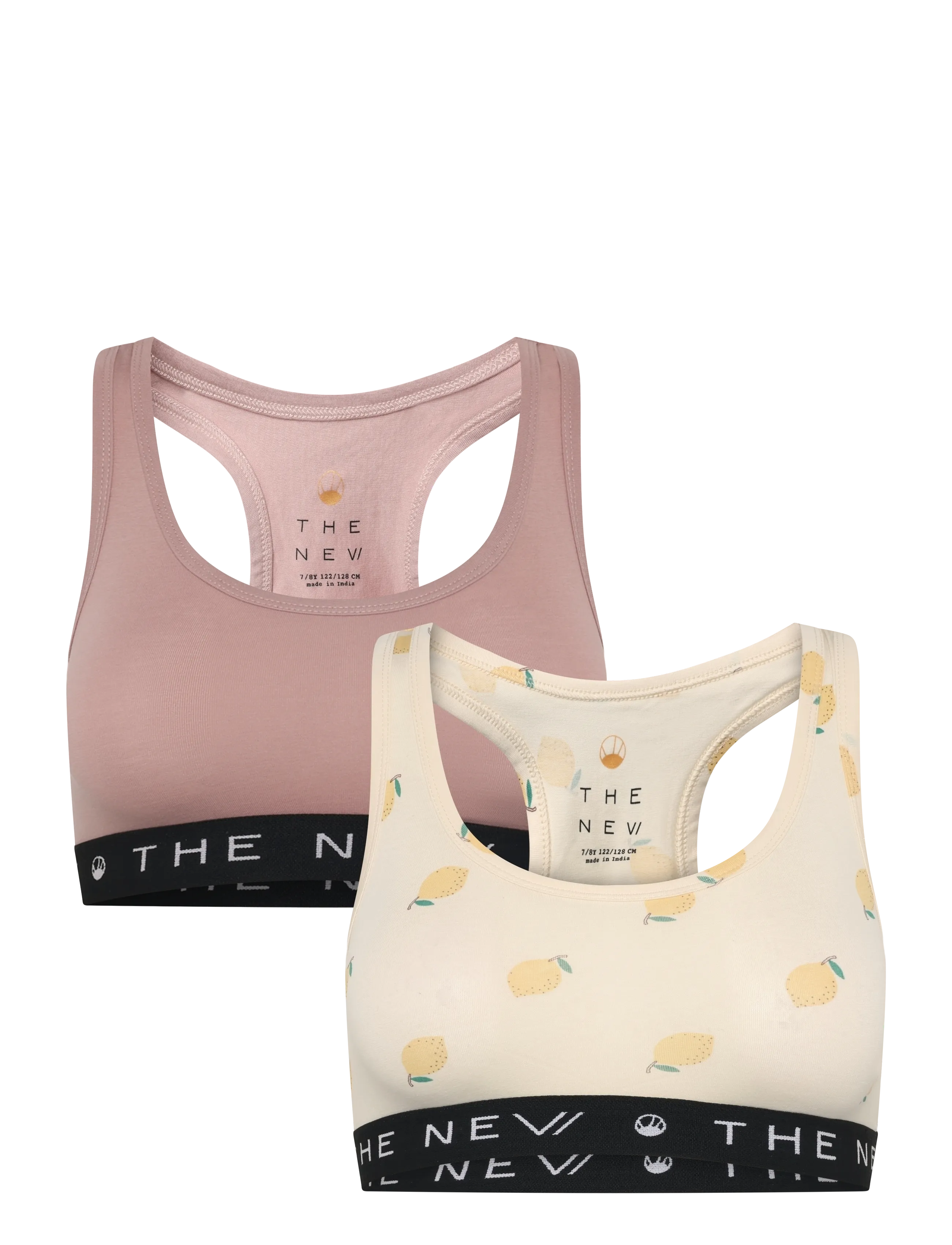The New TNTHE NEW Top 2-Pack Exp - Teismelised 140-176 - WHITE SWAN LEMON AOP / cream